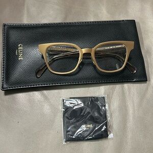 CELINE Gold and Black Women's Glasses